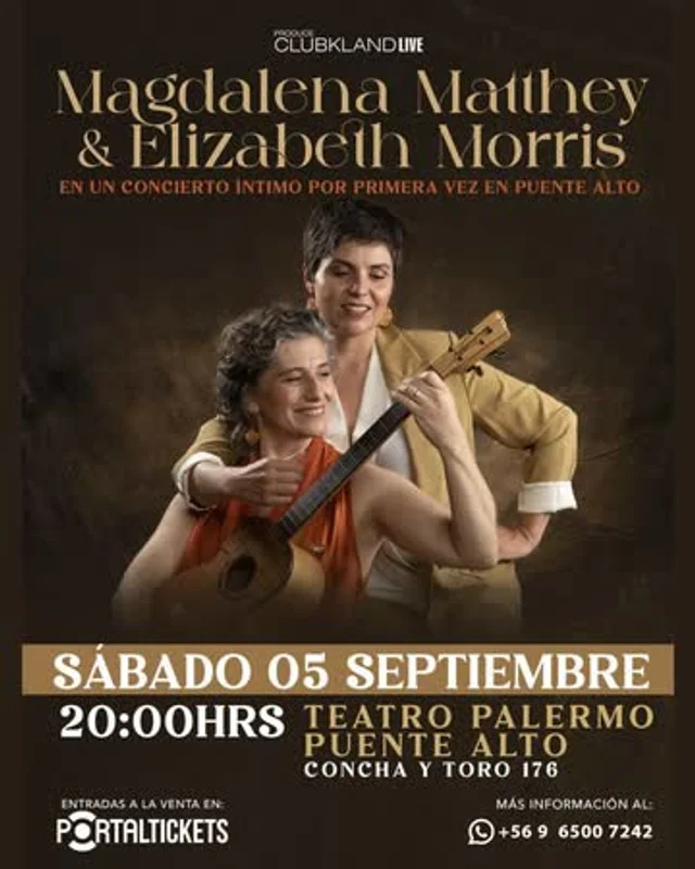 Magdalena Matthey + Elizabeth Morris En Teatro Palermo, Puente Alto