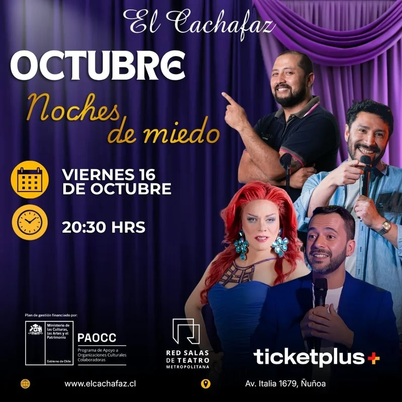 Show de Stand up-Noches de miedo - Viernes 16 Octubre 20:30hrs