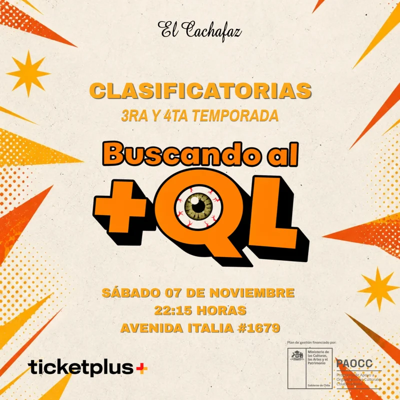 Show de Stand Up-Buscando al +QL-Sabado 7 Noviembre 22:15 hrs