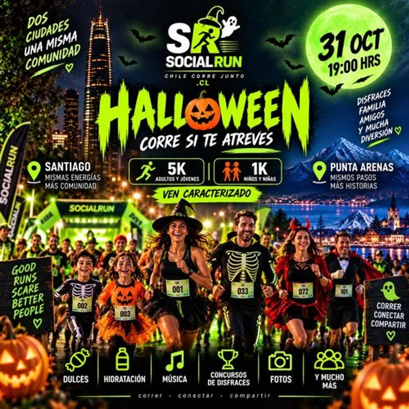 🎃 Socialrun Halloween 2026 | Santiago + Punta Arenas