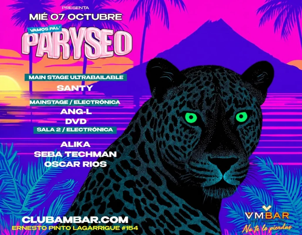Miercoles De Pary Paryseo En Club Ambar / Main Stage Hits Ultrabailable + 1 Stage Electronica + Terraza Fumadores