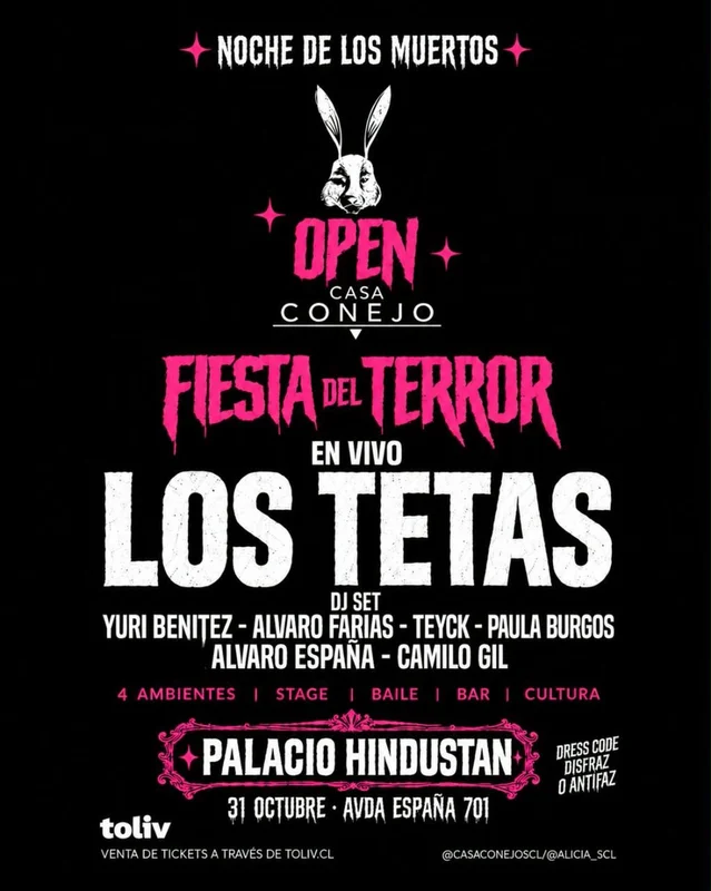 Fiesta Del Terror | Rabbit Night , Open Casa Conejo