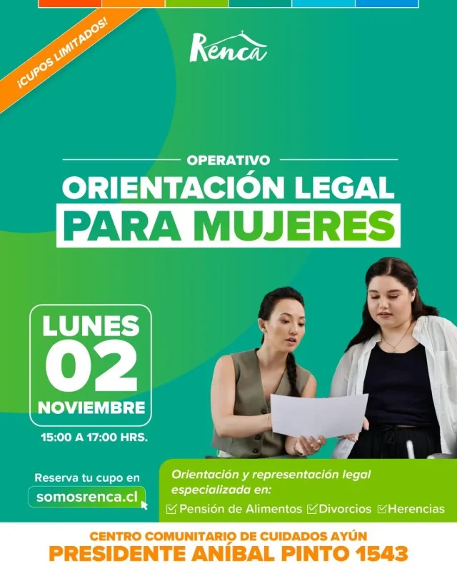 Operativo legal para Mujeres