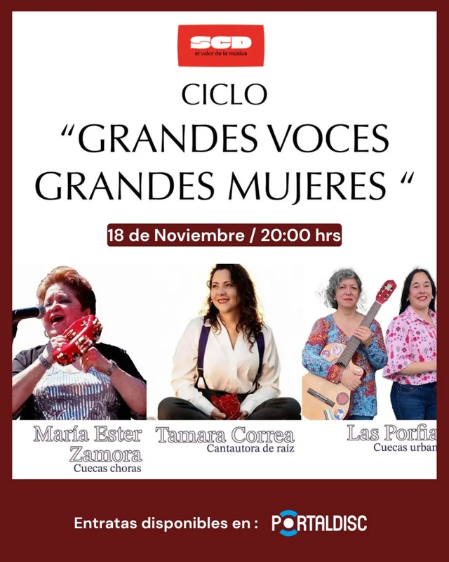 Ciclo Grandes Voces Grandes Mujeres En Sala Scd Egaña