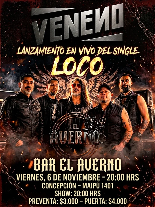 Veneno: lanzamiento de “Loco” en vivo en El Averno
