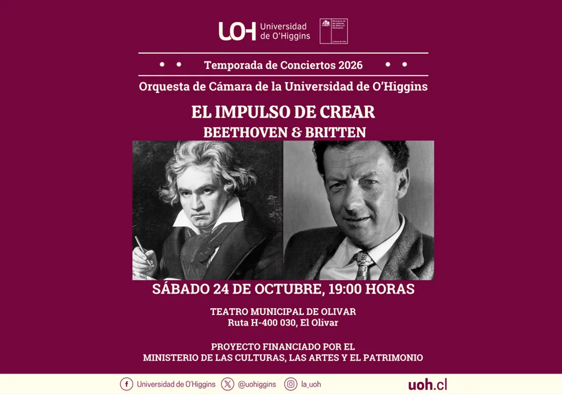 Teatro Municipal de Olivar recibe el concierto “El impulso de crear”
