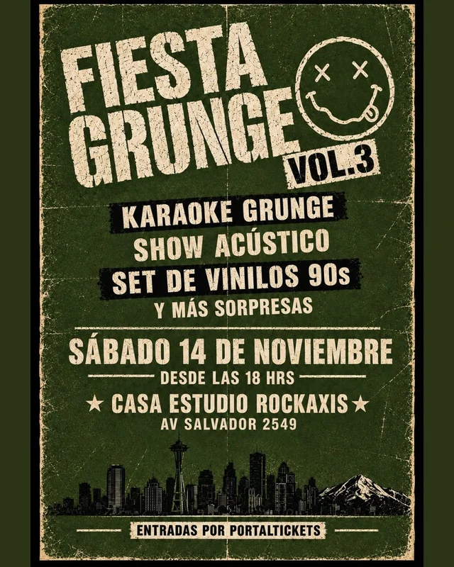 Fiesta Grunge Vol.3 En Casa Estudio Rockaxis