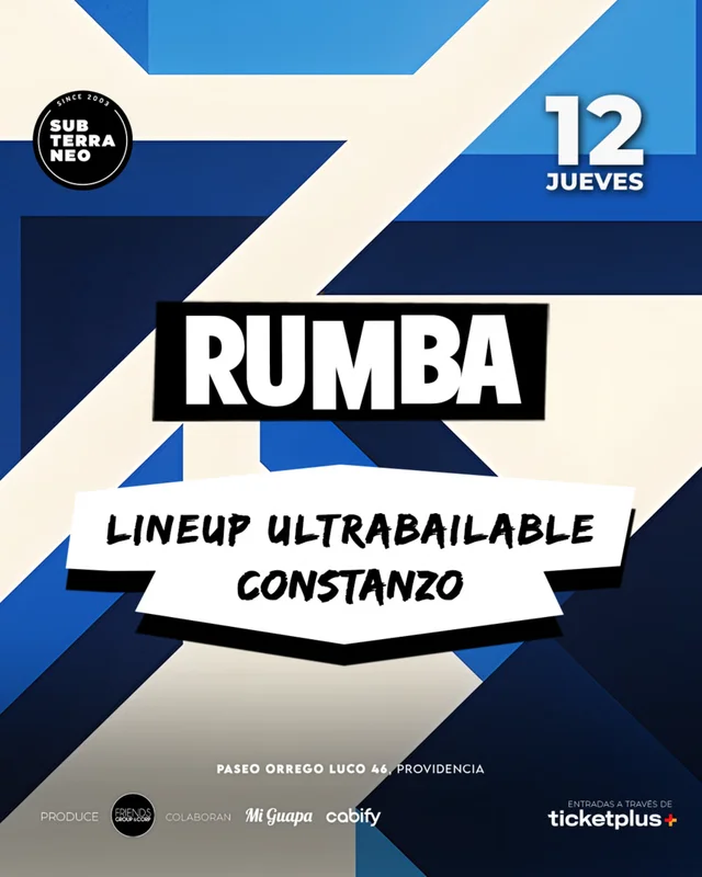 RUMBA Full Ultrabailable ★ JUEVES 12 NOVIEMBRE ★ Club Subterráneo (+21M & +23H)