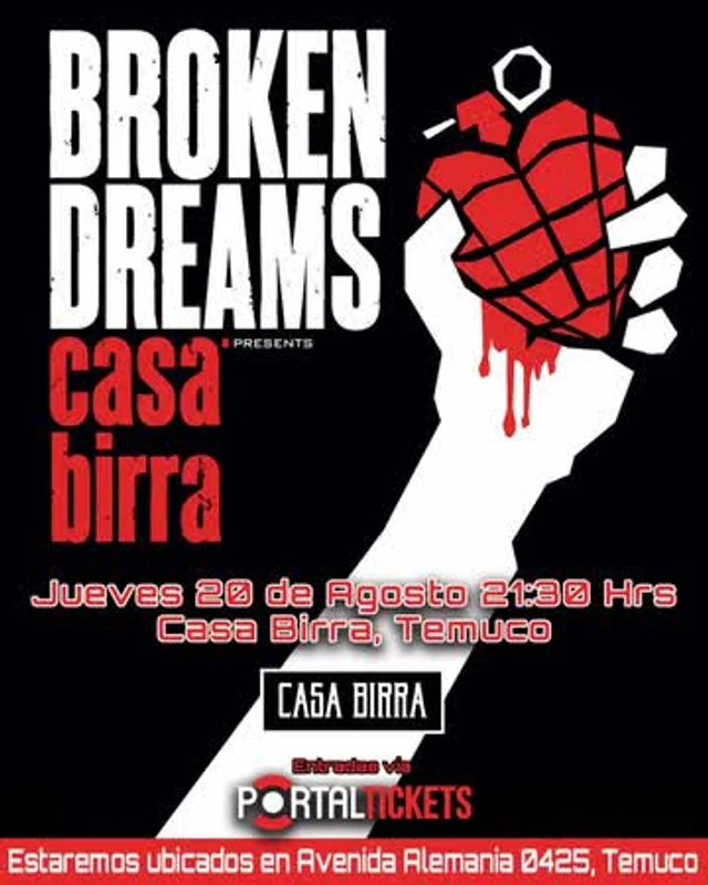 Brokendreams: Tributo A Green Day En Casa Birra, Temuco