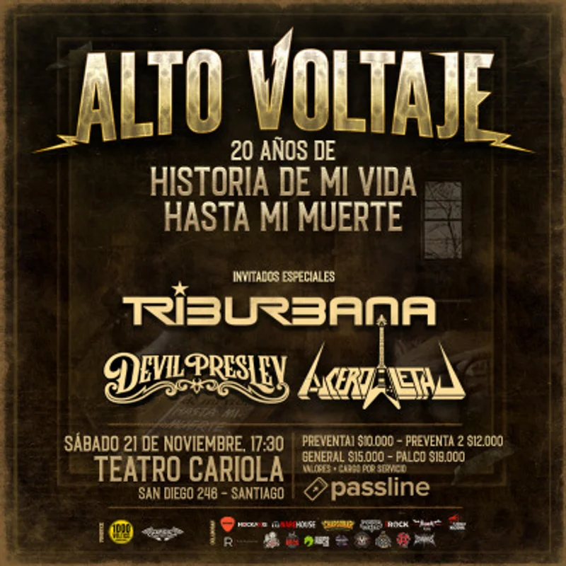 ALTO VOLTAJE celebra los 20 años de Historia de mi vida hasta mi muerte