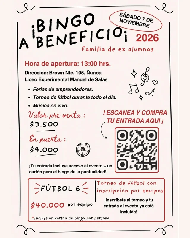 Bingo A Beneficio En Liceo Manuel De Salas