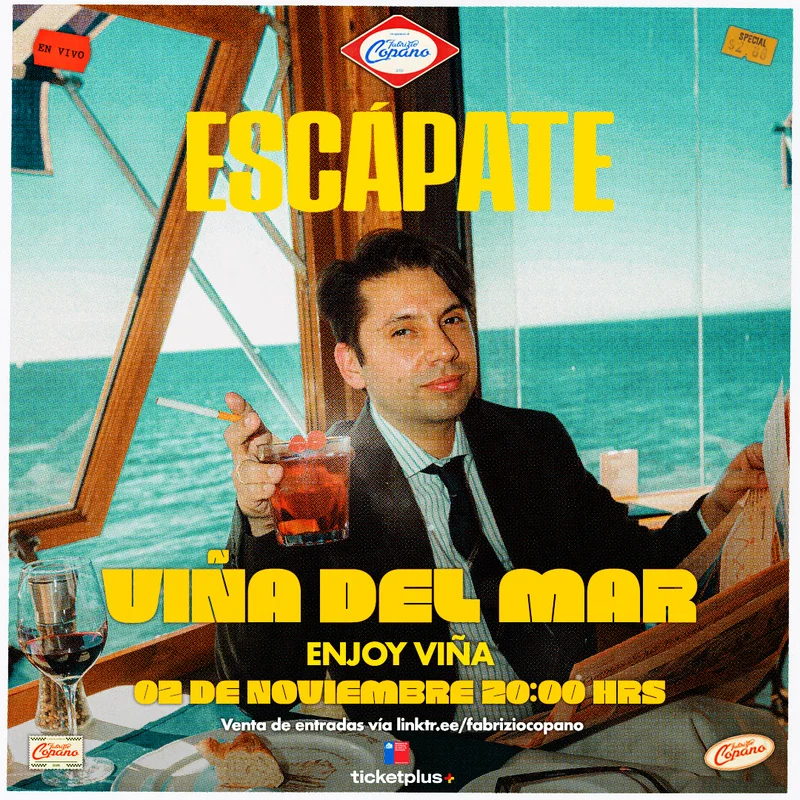 Fabrizio Copano / Enjoy Viña  / Viña Del Mar / 02 De Noviembre / 20:00 Hrs