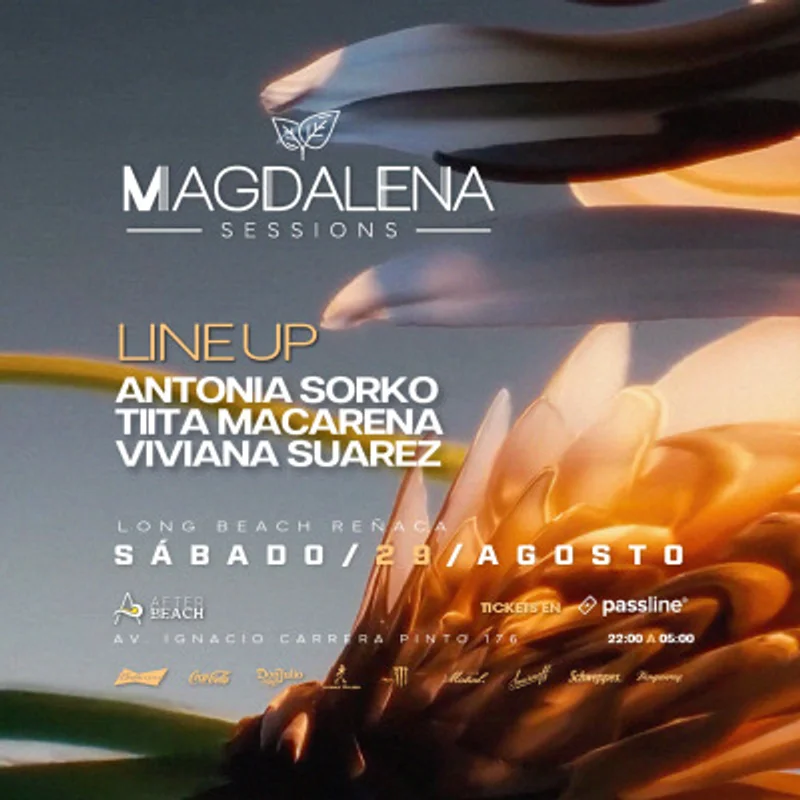 Sabado 29 Agosto | Magdalena Session: Antonia Sorko + Tiita Macarena + Viviana Suarez | After Beach