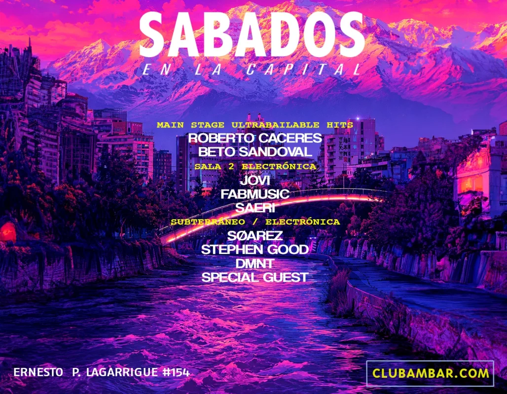 Sabados Imperdible De Club Ambar / Main Stage Hits Ultrabailable + 2 Stage Electronica + Terraza Fumadores