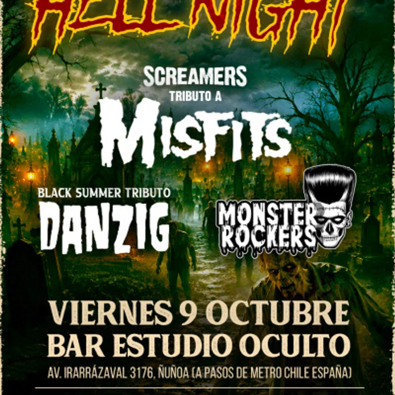 Hell Night (tributos Misfits, Danzig y Monster Rockers)