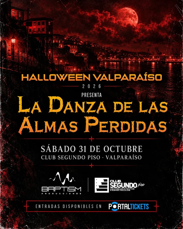 Halloween Valparaíso 2026 - La Danza De Las Almas Perdidas En Club Segundo Piso, Valparaíso