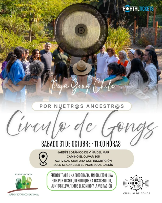 Circulo De Gongs Por L@S Ancertr@S En Jardín Botánico De Viña Del Mar