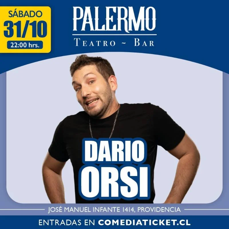 Darío Orsi presenta "Hasta las manos" en Palermo Teatro Bar