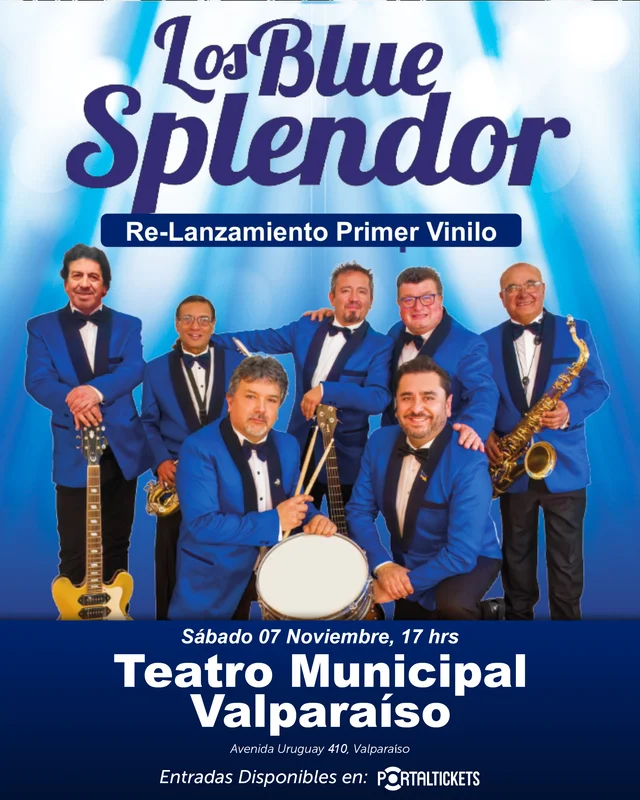 Los Blue Splendor: Re-Lanzamiento Primer Vinilo En Teatro Municipal De Valparaíso