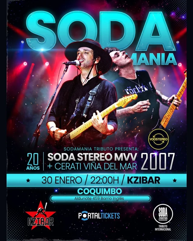 Sodamanía Tributo Internacional A Soda Stereo En Kzibar, Coquimbo