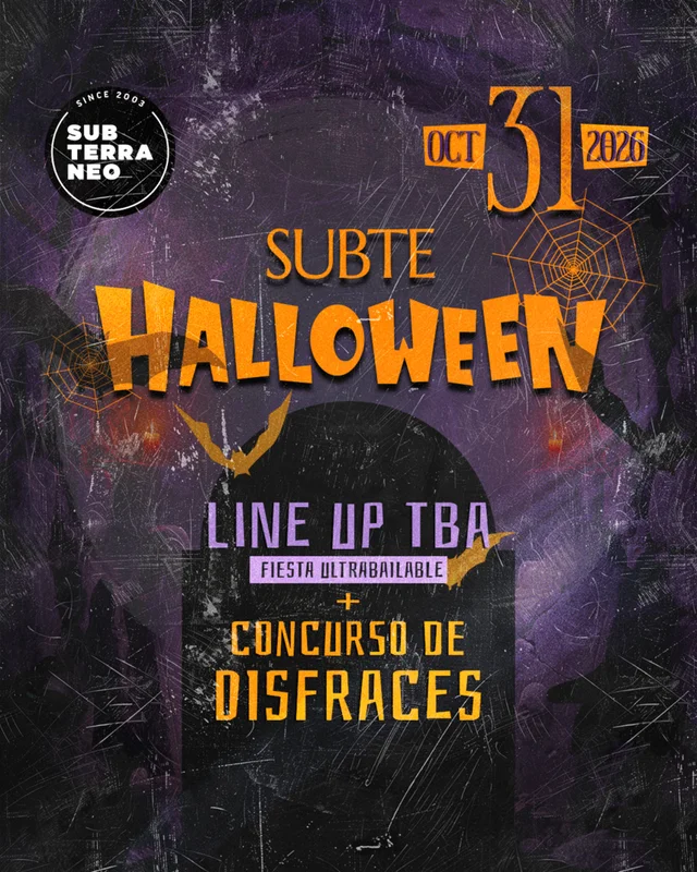? HALLOWEEN SUBTE ? SABADO 31 OCTUBRE ? Club Subterraneo (+23)