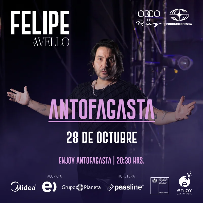 Felipe Avello en Antofagasta - Casino Enjoy +16 años