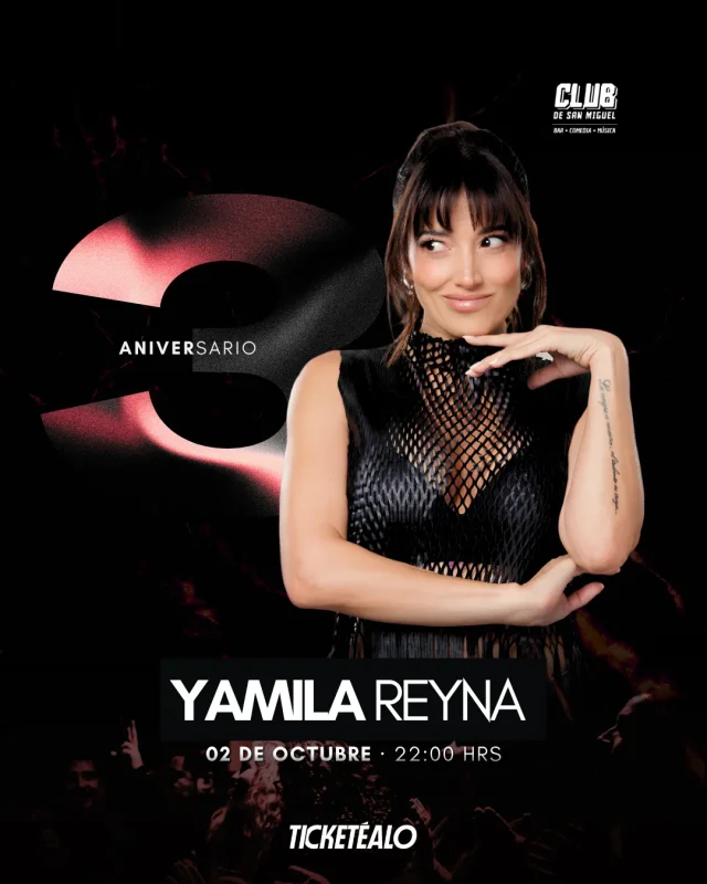 Yamila Reyna En El Club De San Miguel 02 De Octubre 22:00 Hrs