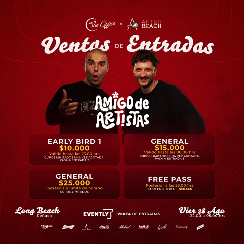 The Office & Afterbeach - Amigo de Artistas - 28 de agosto