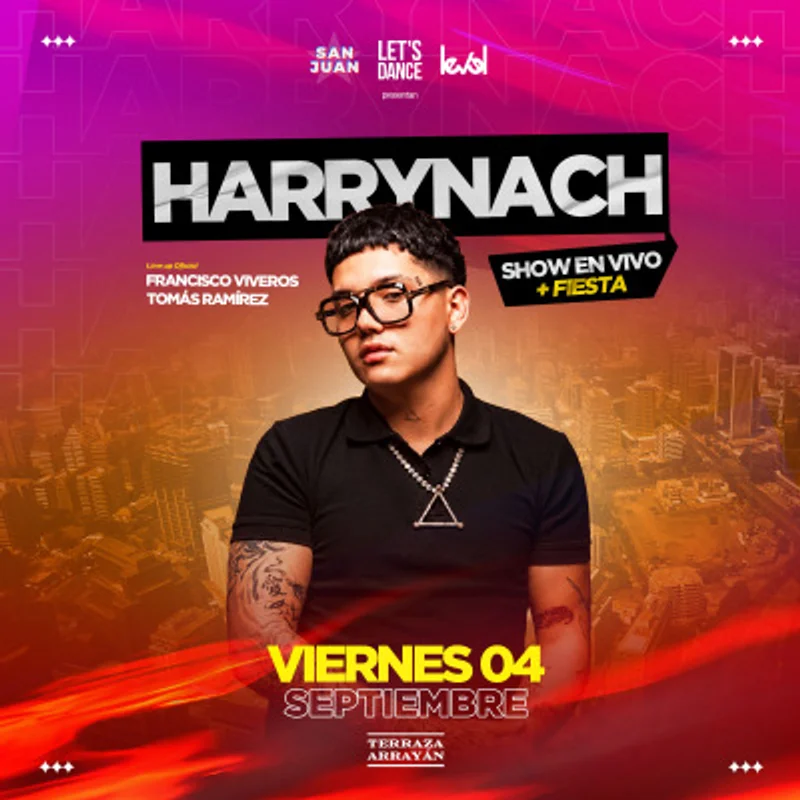 ★ Terraza Arrayán presenta: Harry Nach ★ Viernes 5 de Septiembre ★