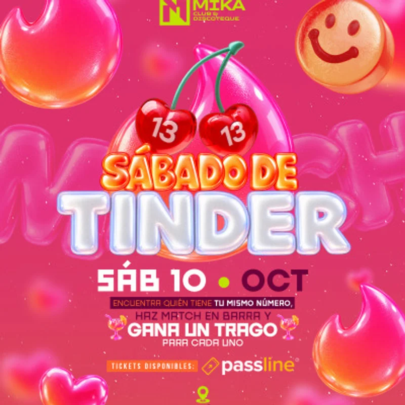Tinder 💘😈Sábado 10 Oct