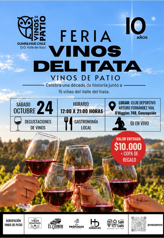 Vinos de Patio celebra 10 años en la Feria Vinos del Itata 🍷🎉