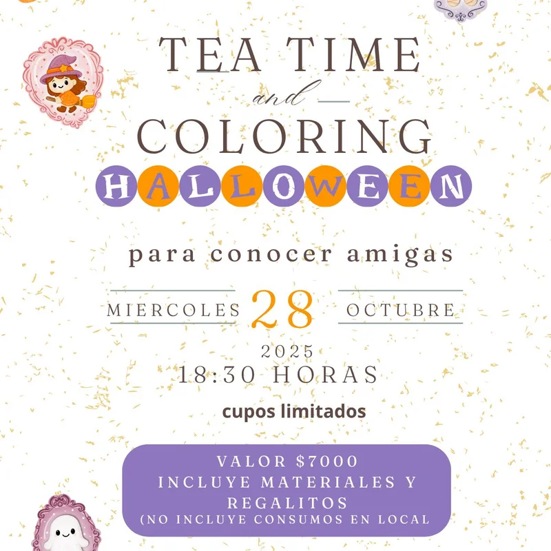 Tea time & Coloring 🎃🌙