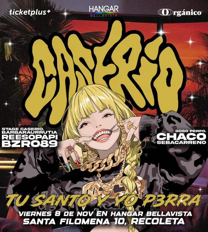 Caserío Fiesta Viernes 8 de Noviembre en Hangar Bellavista "Tu santo y yo PERIODT"