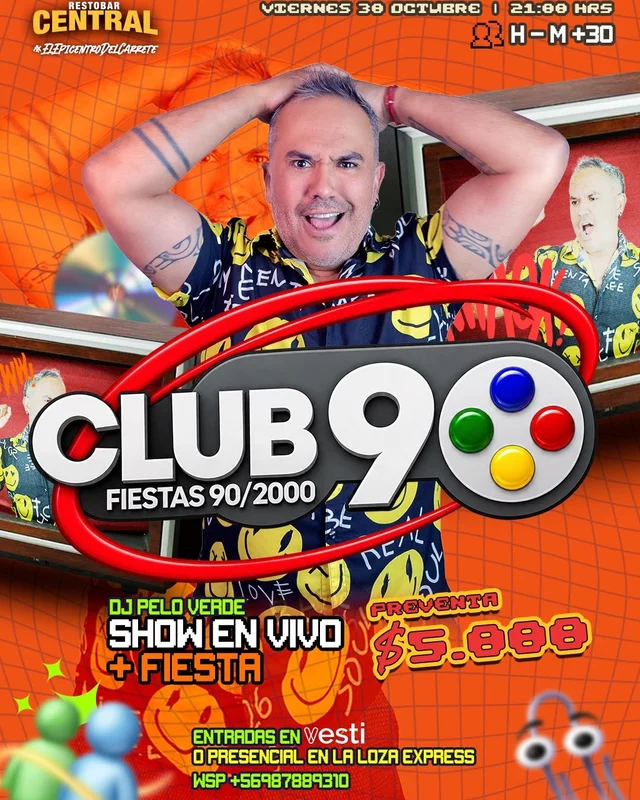 Restobar Central "Club 90" Fiestas 90/2000