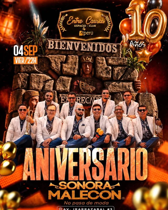 Aniversario Entre causas - Show + fiesta Sonora Malecón