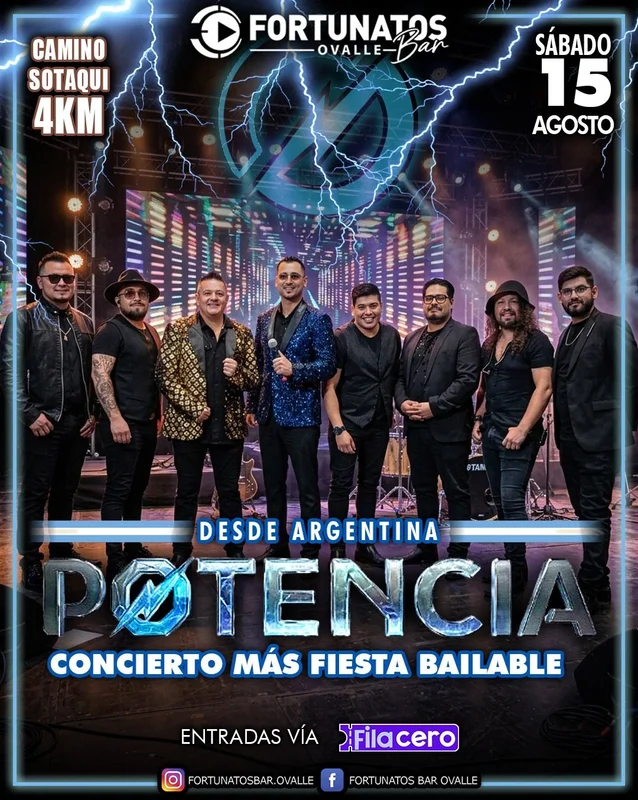 Grupo Potencia en Fortunatos Bar Ovalle