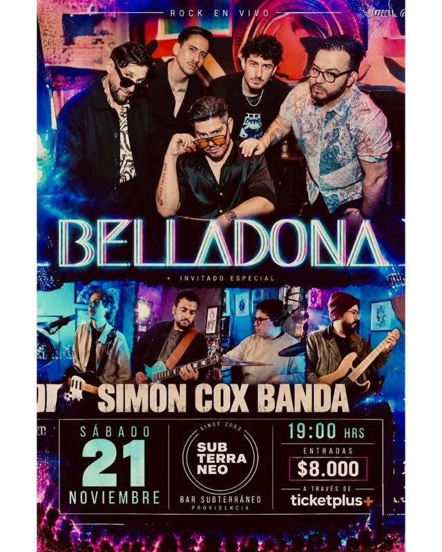BELLADONA ? SABADO 21 NOVIEMBRE? Club Subterraneo