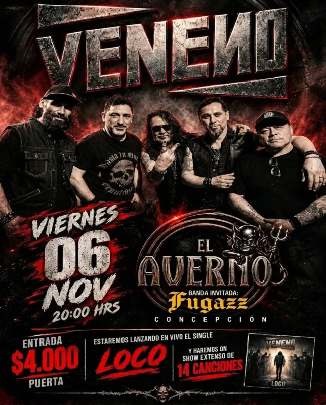 Noche de Hard Rock con Veneno