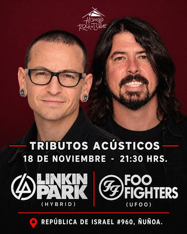 Tributos Acústicos De Linkin Park + Foo Fighters En House Rock & Blues