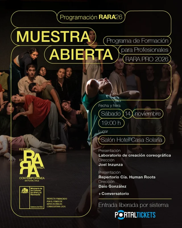 Festival Rara Pucón: Muestra Abierta Al Público Rara Pro En Hotel Casa Solaria - 14 De Noviembre