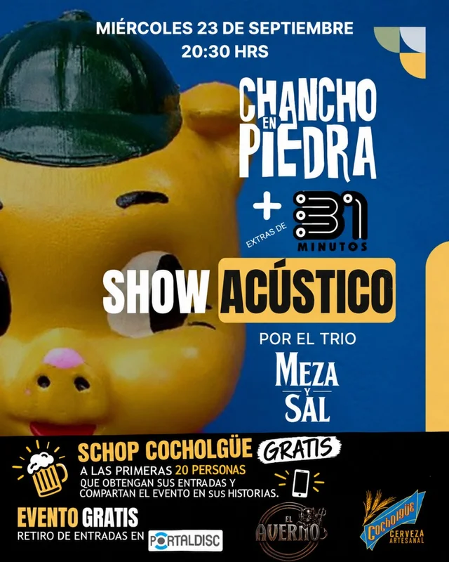 Trio Acústico Meza Y Sal: Tributo A Chancho En Piedra Y Extras De 31 Minutos En El Averno, Concepción