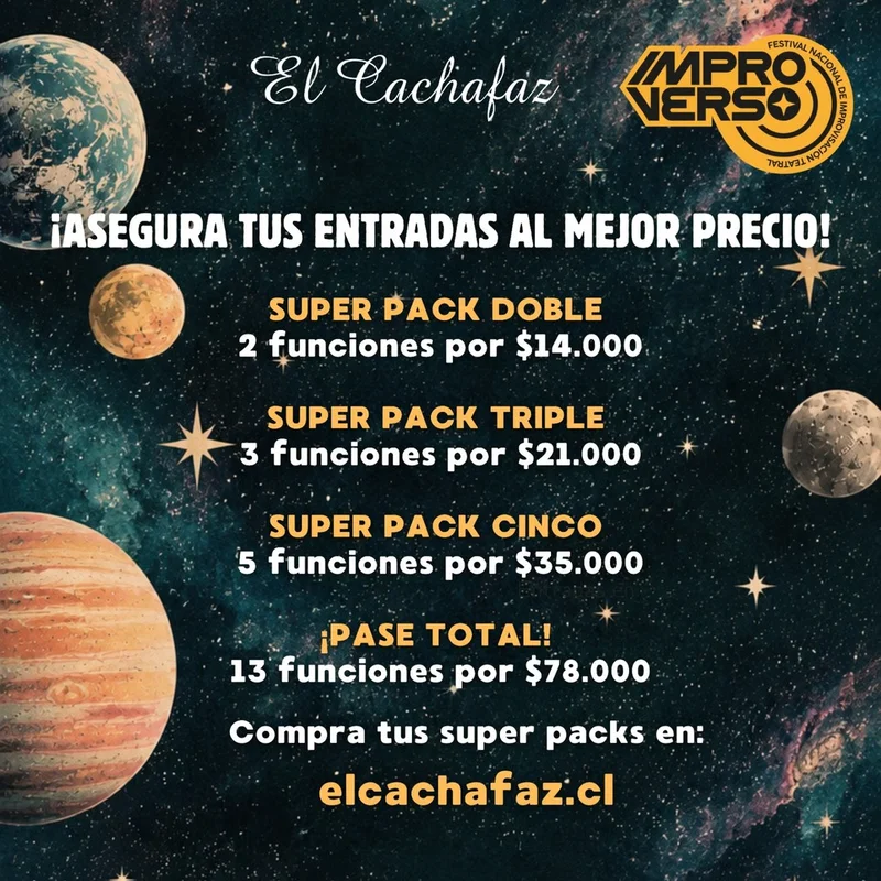 Festival de Impro -?Super Pack Triple (3 funciones x $21.000)