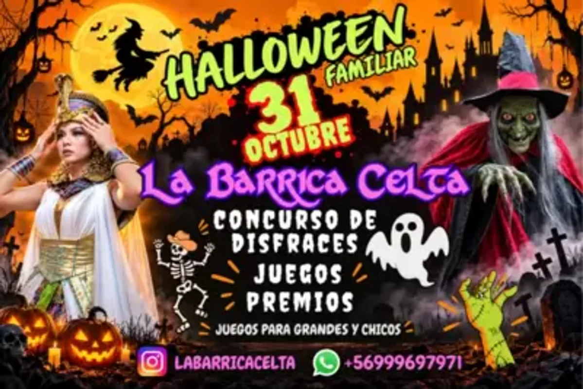 🎃👻 ¡HALLOWEEN FAMILIAR EN LA BARRICA CELTA! 🧙♀️✨31 de Octubre