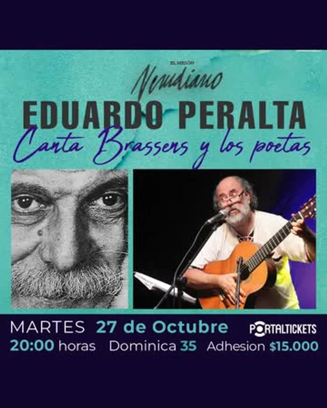 Eduardo Peralta Canta Brassens Y L@S Poetas  En El Mesón Nerudiano