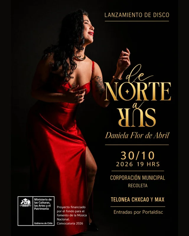 Daniela Flor De Abril: Lanzamiento Del Disco De Norte A Sur En Corporación Cultural De Recoleta