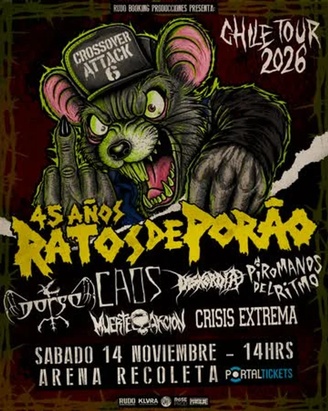 Ratos De Porao 45 Años - Crossover Attack 6 En Arena Recoleta