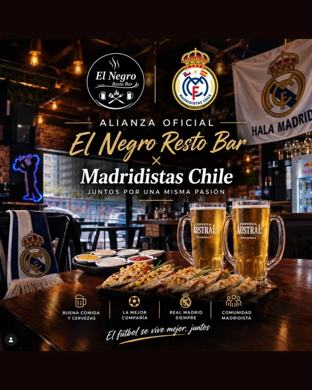 Reunión Hinchas Real Madrid Chile En El Negro Restobar, Concepción