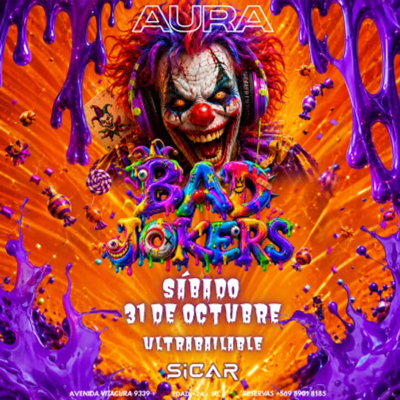 ★ Bad Jokers ★  - Halloween Aura Club  ★ Sábado 31 De Octubre ★
