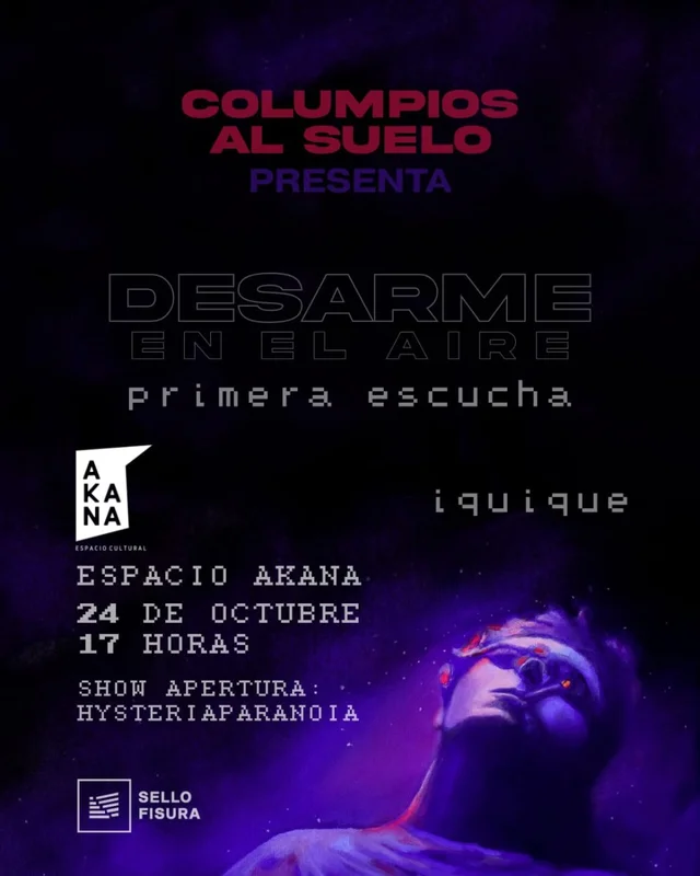 Primera Escucha Del Album Desarme En El Aire De Columpio Al Suelo En Centro Cultural Akana, Iquique