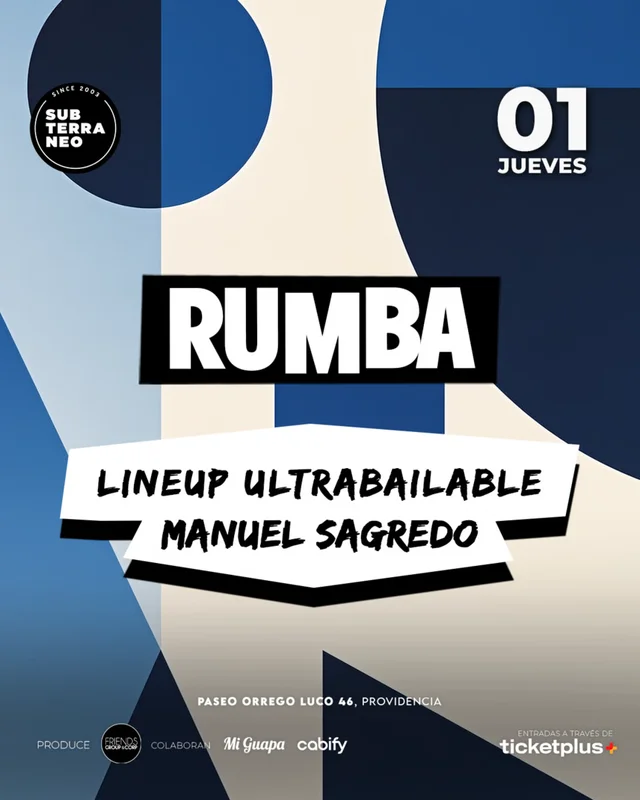 RUMBA Full Ultrabailable ? JUEVES 01 OCTUBRE ? Club Subterraneo (+21M & +23H)